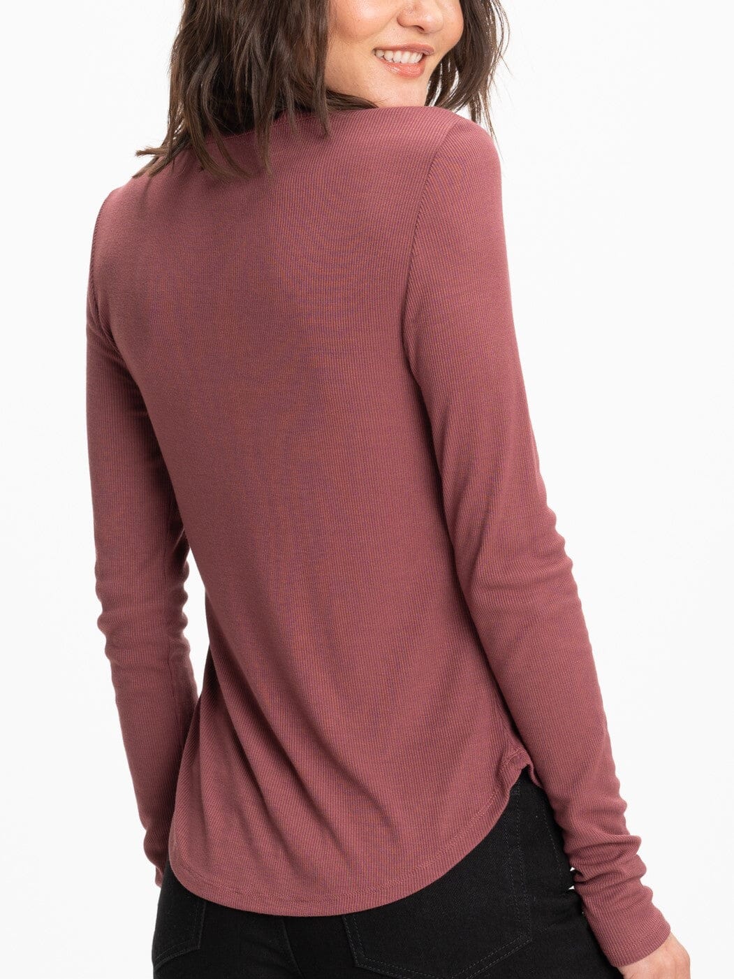 Tessa Feather Rib Long Sleeve – Threads 4 Thought
