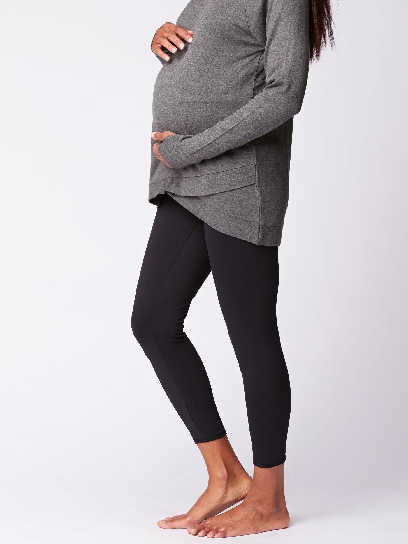 Maternity Leggings with Pockets - Black – Quaddess Apparel