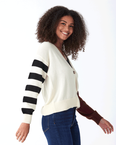 Cicely Colorblock Sweater Knit Cardigan Threads 4 Thought 