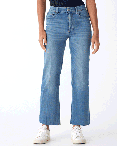 The Mikey High-Waist Wide Leg Jean Womens Bottoms Denim Boyish 