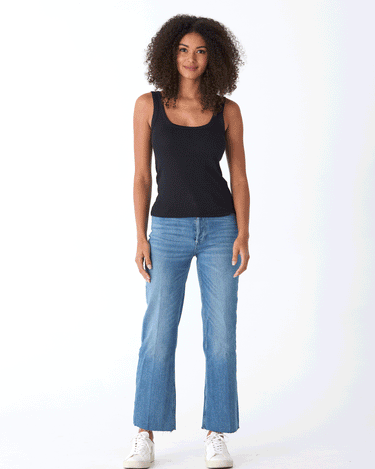 The Mikey High-Waist Wide Leg Jean Womens Bottoms Denim Boyish 