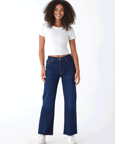 The Mikey High-Waist Wide Leg Jean Womens Bottoms Denim Boyish 