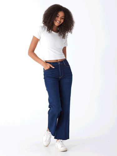 The Mikey High-Waist Wide Leg Jean Womens Bottoms Denim Boyish 