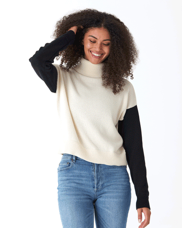 Avery Colorblock Turtleneck Sweater Threads 4 Thought 