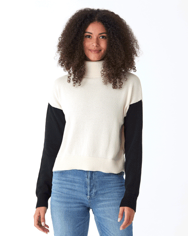 Avery Colorblock Turtleneck Sweater Threads 4 Thought 