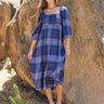 Faye Sierra Plaid Woven Midi Dress Womens Dresses Threads 4 Thought 