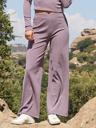 Sarina Brushed Performance Rib Wide Leg Pant Womens Bottoms Pants Threads 4 Thought 