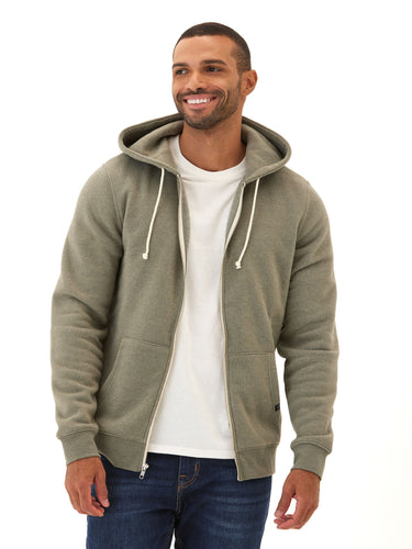 Triblend Zip Fleece Hoodie Mens Outerwear Sweatshirt Threads 4 Thought 