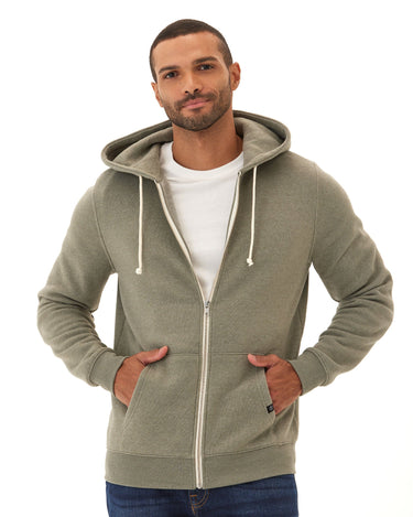 Triblend Zip Fleece Hoodie Mens Outerwear Sweatshirt Threads 4 Thought 