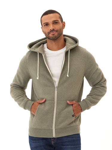 Triblend Zip Fleece Hoodie Mens Outerwear Sweatshirt Threads 4 Thought 