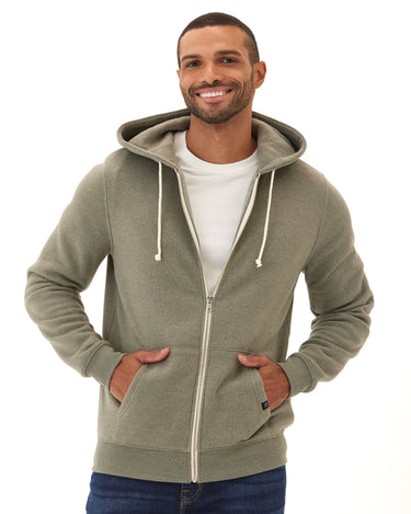 Triblend Zip Fleece Hoodie Mens Outerwear Sweatshirt Threads 4 Thought 