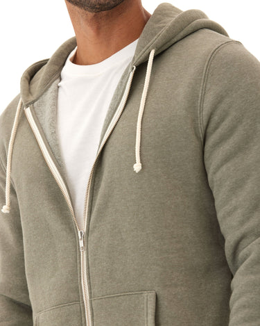 Triblend Zip Fleece Hoodie Mens Outerwear Sweatshirt Threads 4 Thought 