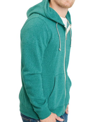 Triblend Fleece Zip Hoodie Mens Outerwear Sweatshirt Threads 4 Thought 