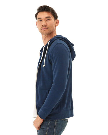 Triblend Zip Fleece Hoodie Mens Outerwear Sweatshirt Threads 4 Thought 