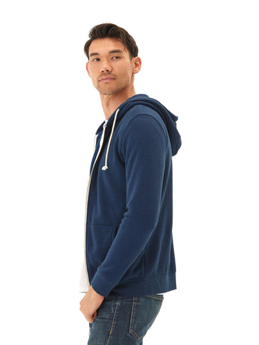 Triblend Zip Fleece Hoodie Mens Outerwear Sweatshirt Threads 4 Thought 