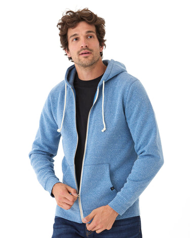 Triblend Fleece Zip Hoodie Mens Outerwear Sweatshirt Threads 4 Thought 