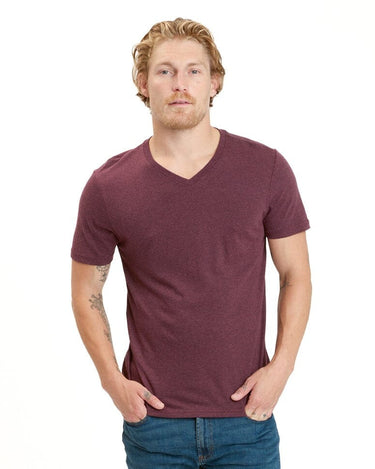 Triblend Short Sleeve V-Neck Tee Mens Tops Tshirt Short Threads 4 Thought 