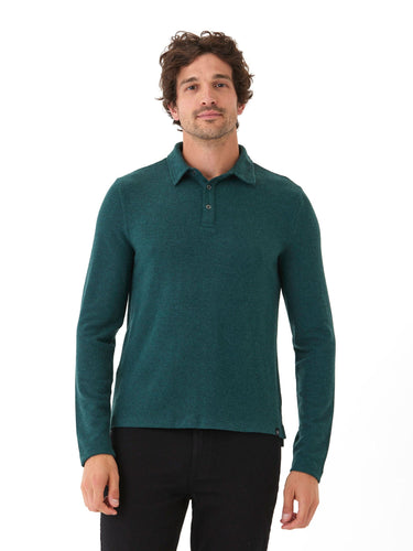 Henrique Sweater Knit Long Sleeve Polo Mens Outerwear Sweater Threads 4 Thought 