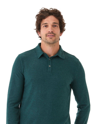 Henrique Sweater Knit Long Sleeve Polo Mens Outerwear Sweater Threads 4 Thought 