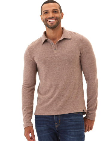 Henrique Sweater Knit Long Sleeve Polo Mens Outerwear Sweater Threads 4 Thought 