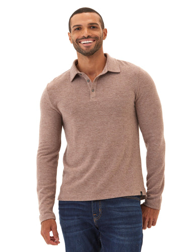 Henrique Sweater Knit Long Sleeve Polo Mens Outerwear Sweater Threads 4 Thought 