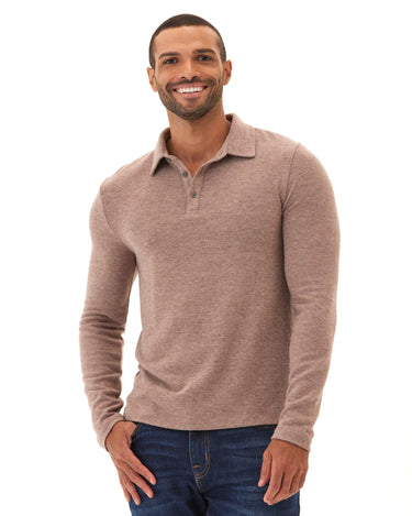 Henrique Sweater Knit Long Sleeve Polo Mens Outerwear Sweater Threads 4 Thought 