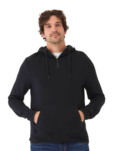 Khris 1/4 Zip Feather Fleece Hoodie Mens Outerwear Sweatshirt Threads 4 Thought 