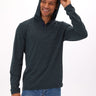 Black Fleck Triblend Henley Hoodie Mens Tops Tshirt Long Henley Threads 4 Thought 