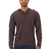 Black Fleck Triblend Henley Hoodie Mens Tops Tshirt Long Henley Threads 4 Thought 