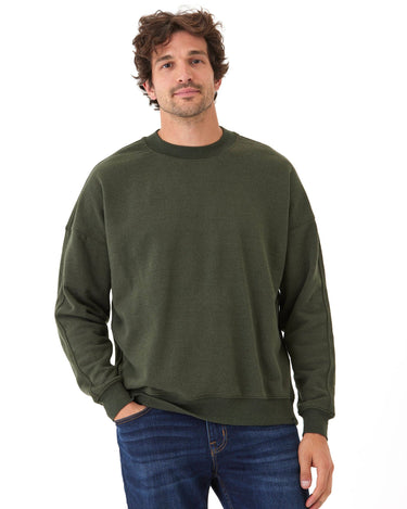 Rudy Triblend Fleece Drop Shoulder Sweatshirt Mens Outerwear Sweatshirt Threads 4 Thought 