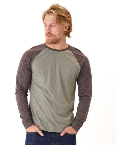 Triblend Long Sleeve Raglan Tee Mens Tops Tshirt Long Threads 4 Thought 