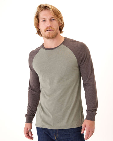 Triblend Long Sleeve Raglan Tee Mens Tops Tshirt Long Threads 4 Thought 