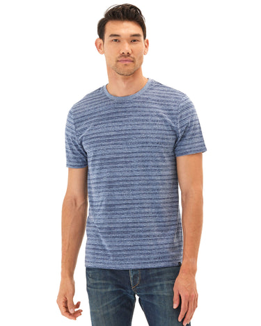 Stripe Triblend Jersey Crew Tee Mens Tops Tshirt Short Threads 4 Thought 