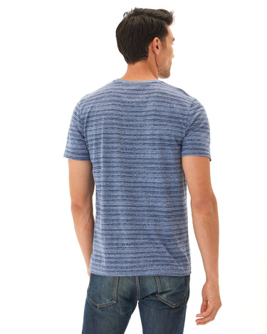 Stripe Triblend Jersey Crew Tee Mens Tops Tshirt Short Threads 4 Thought 