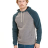 Colorblock Raglan Triblend Hoodie Mens Outerwear Sweatshirt Threads 4 Thought 