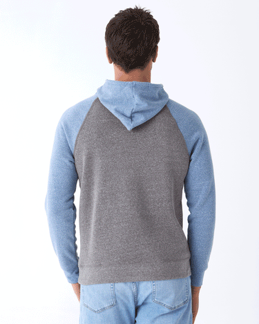 Triblend Fleece Colorblock Raglan Hoodie Mens Outerwear Sweatshirt Threads 4 Thought 