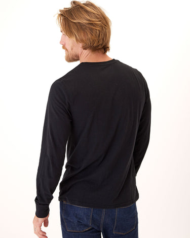 Long Sleeve Triblend 2-Button Henley Mens Tops Tshirt Long Threads 4 Thought 