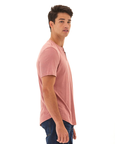 Draco Mineral Wash Short Sleeve Henley Mens Tops Tshirt Short Henley Threads 4 Thought 