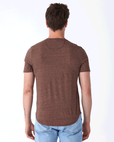 Black Fleck Triblend Henley Mens Tops Tshirt Short Threads 4 Thought 