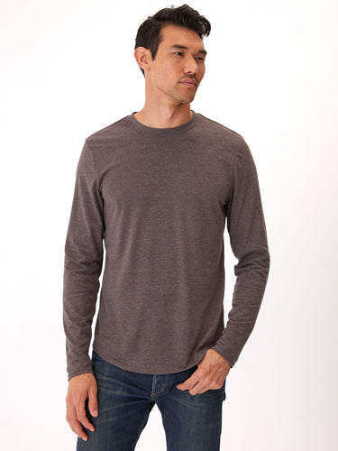 Kye Triblend Long Sleeve Crew Mens Tops Tshirt Long Threads 4 Thought 