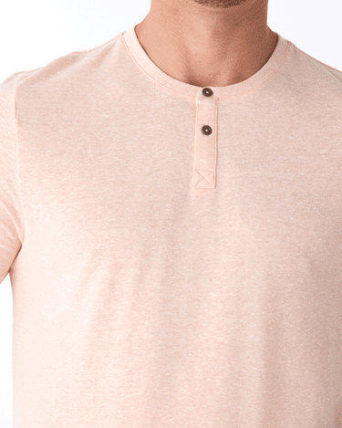 Baseline Triblend 2-Button SS Henley Mens Tops Tshirt Short Threads 4 Thought 