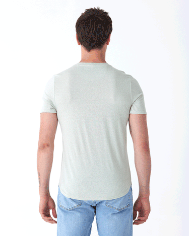 Baseline Triblend 2-Button SS Henley Mens Tops Tshirt Short Threads 4 Thought 