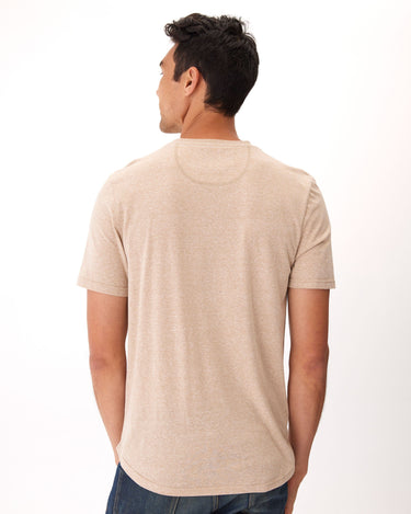 Baseline Triblend 2-Button SS Henley Mens Tops Tshirt Short Threads 4 Thought 