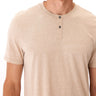 Baseline Triblend 2-Button SS Henley Mens Tops Tshirt Short Threads 4 Thought 