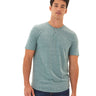 Baseline Short Sleeve Triblend Henley Mens Tops Tshirt Short Henley Threads 4 Thought 