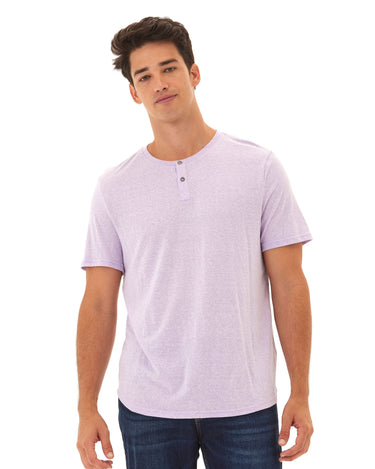 Baseline Short Sleeve Triblend Henley Mens Tops Tshirt Short Henley Threads 4 Thought 