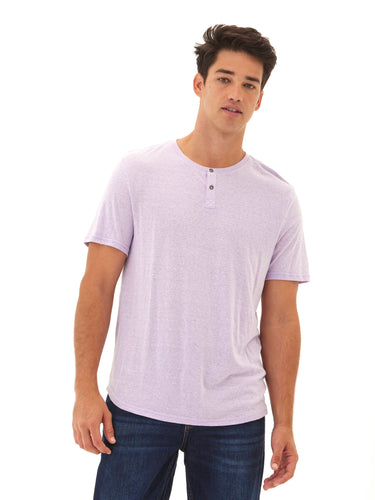 Baseline Short Sleeve Triblend Henley Mens Tops Tshirt Short Henley Threads 4 Thought 