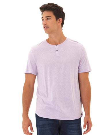 Baseline Short Sleeve Triblend Henley Mens Tops Tshirt Short Henley Threads 4 Thought 