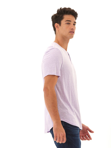 Baseline Short Sleeve Triblend Henley Mens Tops Tshirt Short Henley Threads 4 Thought 