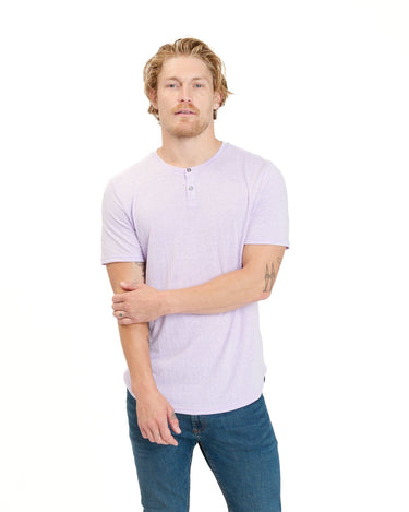 Baseline 2 Button Short Sleeve Henley Mens Tops Tshirt Short Threads 4 Thought 